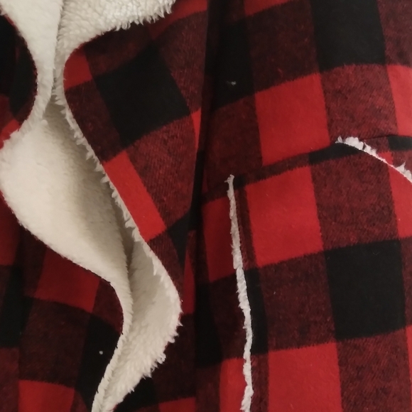 Entro Red And Black Western Sleeveless Fur Bohemian Cardigan Size M - Picture 6 of 6